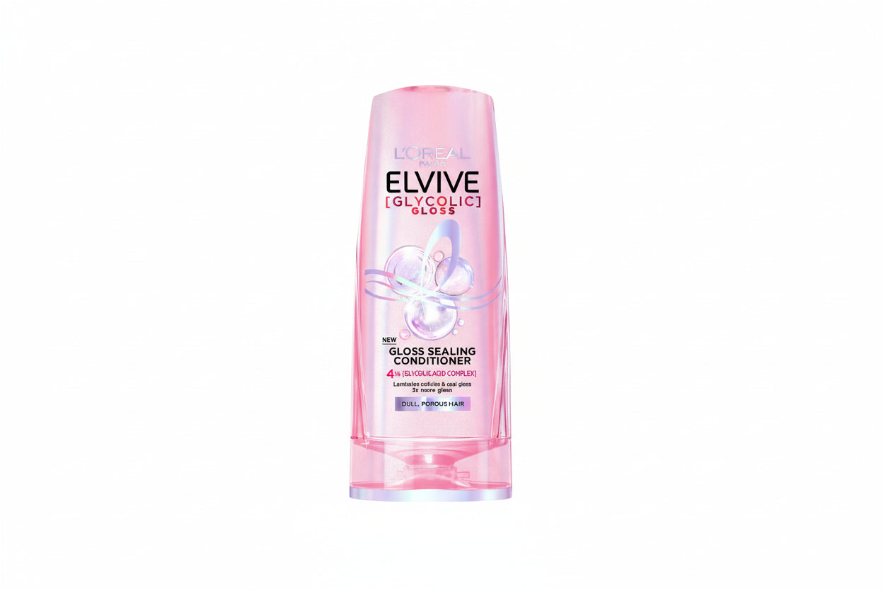 Elvive Glycolic Gloss Extra Gloss Conditioner with 4% Glycolic Acid for Dull and Porous Hair 360ML
