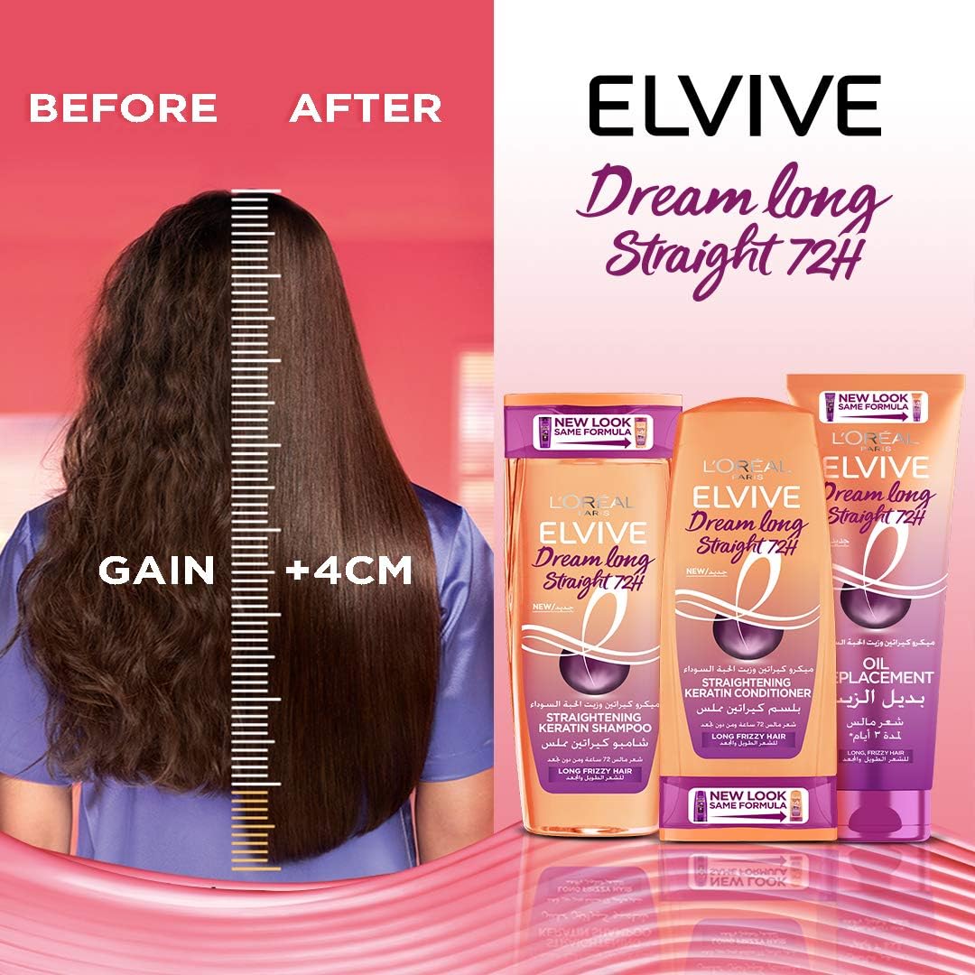 Elvive Dream Long Straight - Stranightening Keratin Shampoo - 400ml